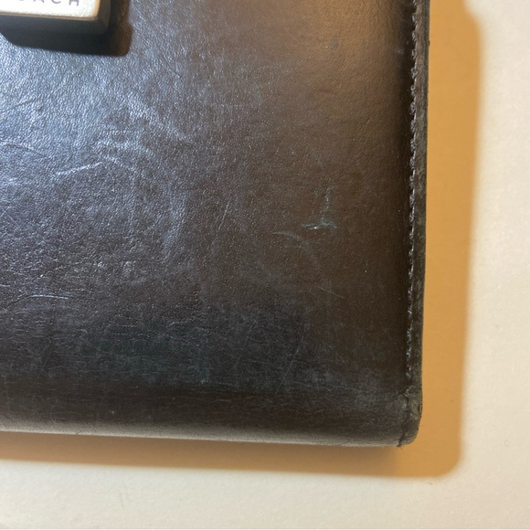 Coach Vintage  BLACK Leather Wallet w/Coin Unit Snap Closure - Picture 8 of 9